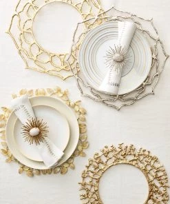 Kim Seybert Molten Charger In Gold, Set Of 4 Placemats