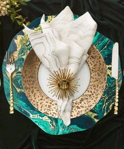 Kim Seybert Placemats Cosmos Placemat In Emerald, Set Of 4