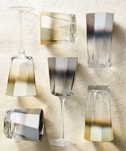 Kim Seybert Helix Double Old Fashioned In Silver, Set Of 4 Glassware