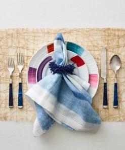 Kim Seybert Napkin Rings Carnival Napkin Ring In Navy, Set Of 4