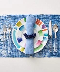 Kim Seybert Oxford Napkin In Periwinkle, Set Of 4 Napkins