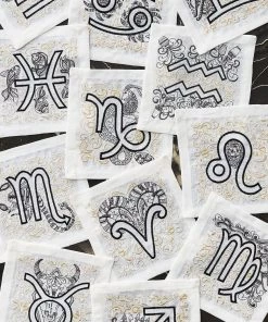 Kim Seybert Astro Cocktail Napkins In White & Multi, Set Of 12 In A Gift Box