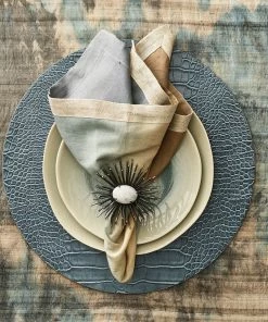 Kim Seybert Croco Placemat In Cadet, Set Of 4 Placemats