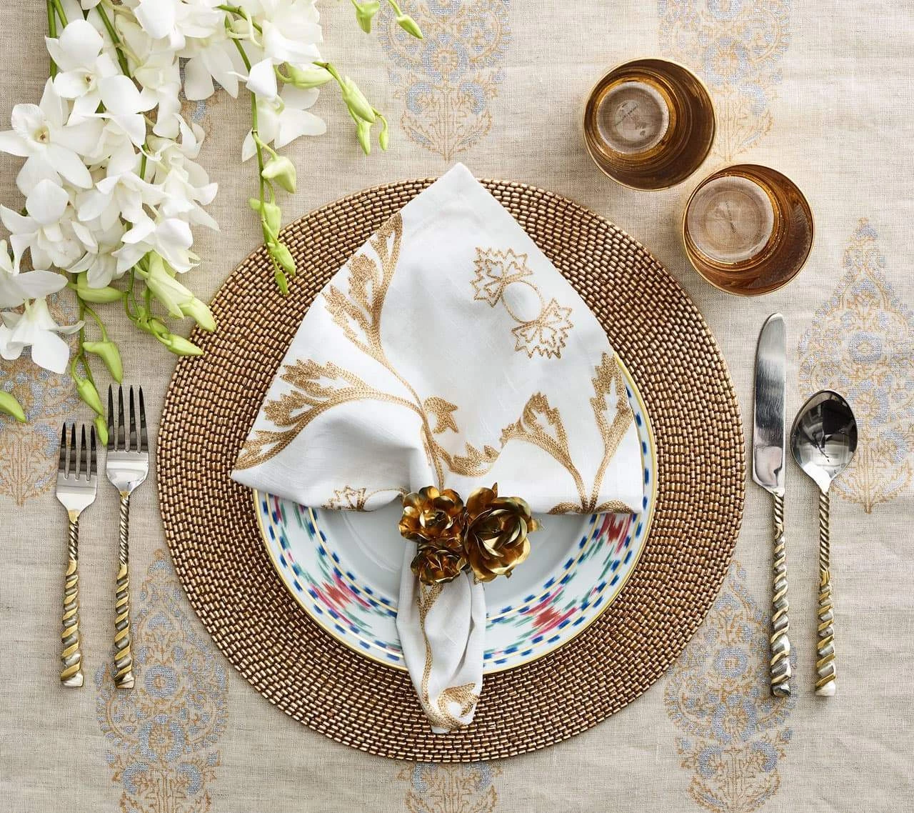 Kim Seybert Placemats Pavé Placemat In Gold, Set Of 4