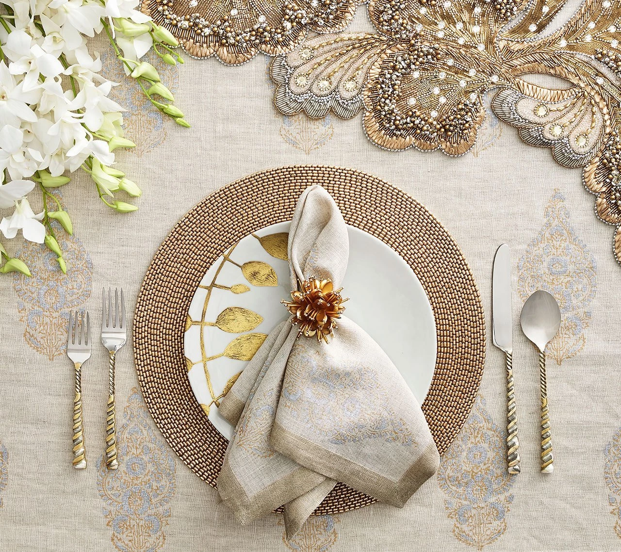 Kim Seybert Placemats Pavé Placemat In Gold, Set Of 4