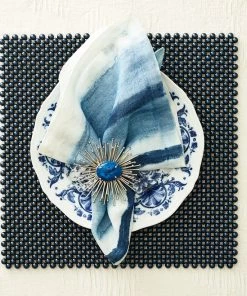 Kim Seybert Pearl Placemat In Navy, Set Of 4 Placemats