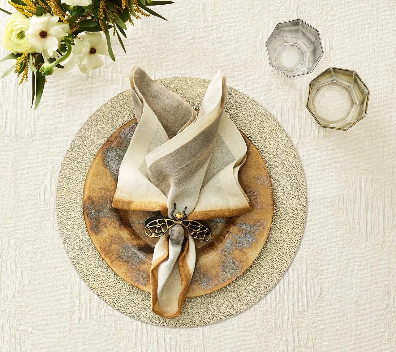 Kim Seybert Pebble Placemat In Gold, Set Of 4