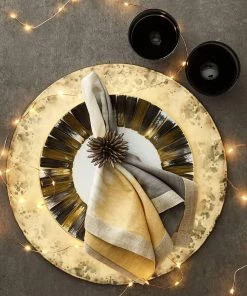 Kim Seybert Solstice Placemat In Gold, Set Of 4 Placemats
