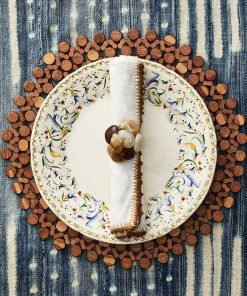 Kim Seybert Sea Stone Napkin Ring In Beige, Set Of 4