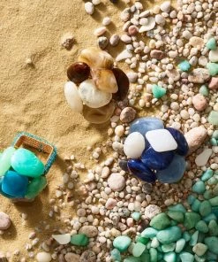 Kim Seybert Sea Stone Napkin Ring In Beige, Set Of 4