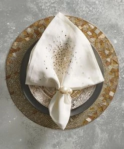 Kim Seybert Placemats Abstract Placemat In Silver & Gold, Set Of 4