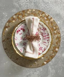 Kim Seybert Napkins Jardin Napkin In White & Multi, Set Of 4