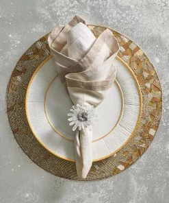 Kim Seybert Placemats Abstract Placemat In Silver & Gold, Set Of 4