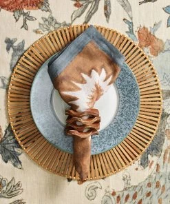 Kim Seybert Napkins Foliage Napkin In Beige, Taupe & Gray, Set Of 4