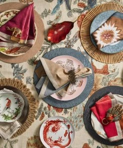 Kim Seybert Jardin Napkin In Natural, Gold & Silver, Set Of 4