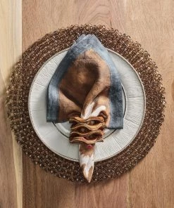 Kim Seybert Napkins Foliage Napkin In Beige, Taupe & Gray, Set Of 4