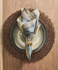 Kim Seybert Napkin Rings Patina Napkin Ring In Gold & Silver, Set Of 4