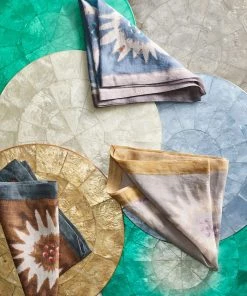 Kim Seybert Foliage Napkin In Blue & Gray, Set Of 4 Napkins