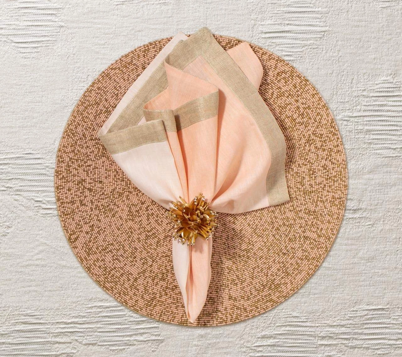 Kim Seybert Starburst Napkin Ring In Gold, Set Of 4