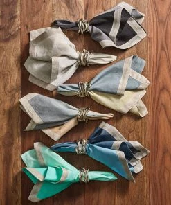 Kim Seybert Napkins Dip Dye Napkin In Gray & Black, Set Of 4