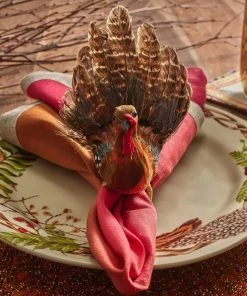 Kim Seybert Gobble Napkin Ring In Multi, Set Of 4 Napkin Rings