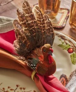 Kim Seybert Gobble Napkin Ring In Multi, Set Of 4 Napkin Rings