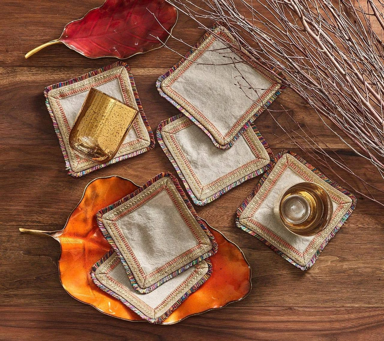 Kim Seybert Glassware Crackle Double Old Fashioned In Gold, Set Of 4