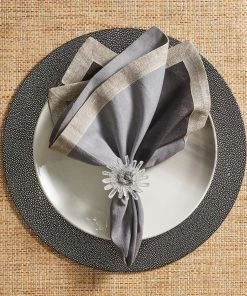 Kim Seybert Pebble Placemat In Gunmetal, Set Of 4 Placemats