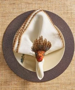 Kim Seybert Gobble Napkin Ring In Multi, Set Of 4 Napkin Rings