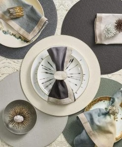 Kim Seybert Dip Dye Napkin In Sage & Midnight, Set Of 4