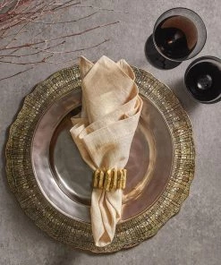 Kim Seybert Radiant Napkin Ring In Gold, Set Of 4
