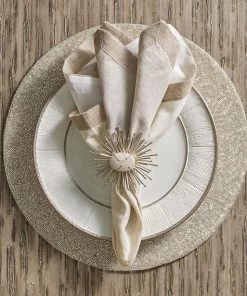 Kim Seybert Napkins Dip Dye Napkin In Gray & Silver, Set Of 4