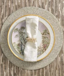 Kim Seybert Glow Napkin Ring In Iridescent, Set Of 4