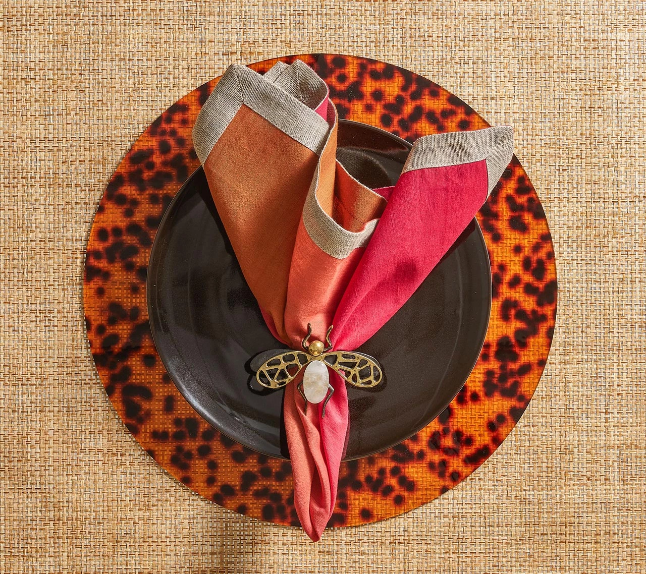 Kim Seybert Tortoise Placemat In Brown, Set Of 4