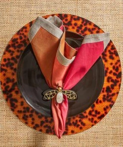 Kim Seybert Fly Away Napkin Ring In Black & Multi, Set Of 4