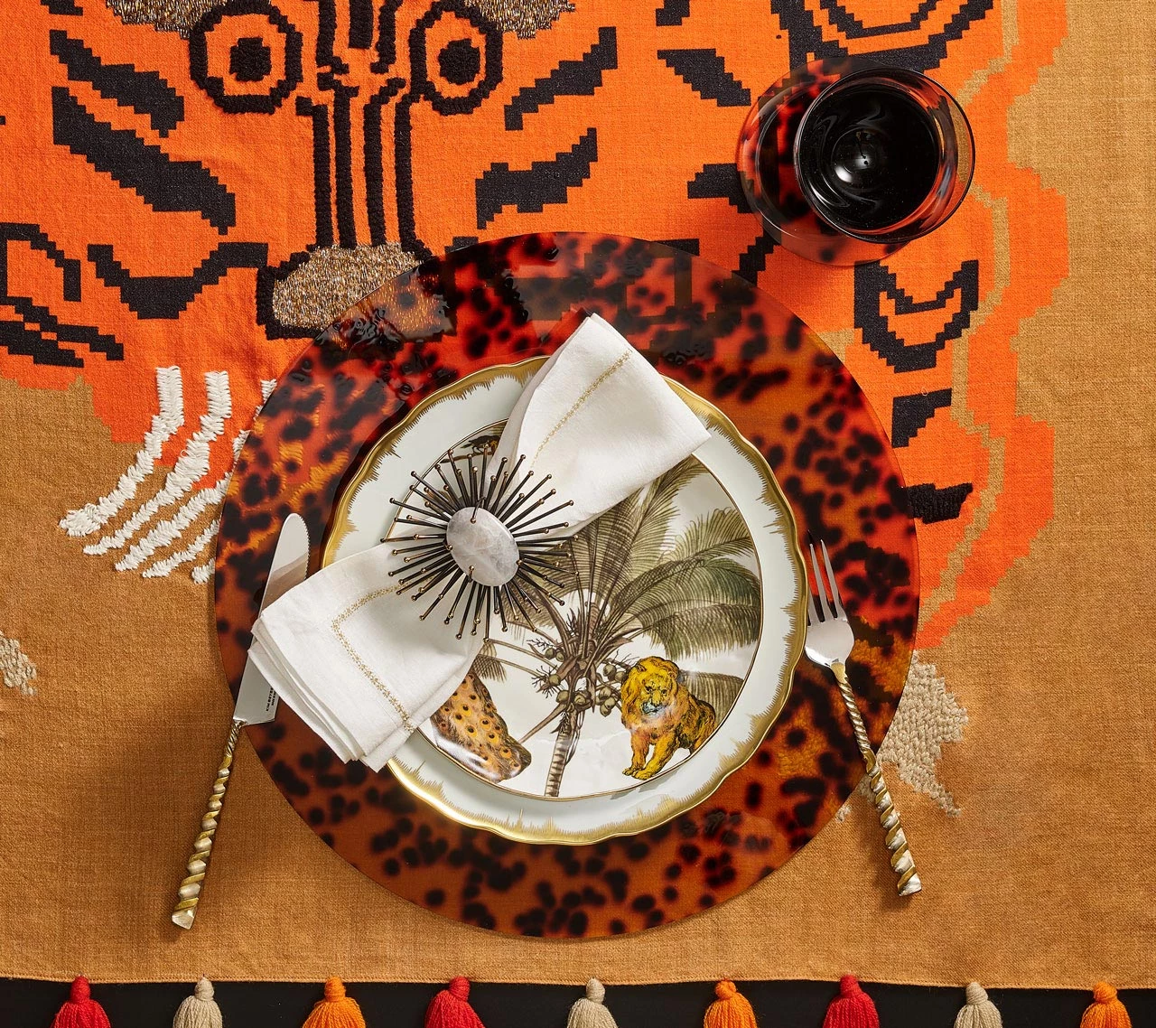 Kim Seybert Tortoise Placemat In Brown, Set Of 4