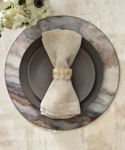 Kim Seybert Chambray Gauze Napkin In Natural, Set Of 4