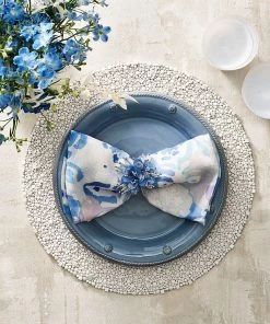 Kim Seybert Starburst Napkin Ring In Periwinkle, Set Of 4