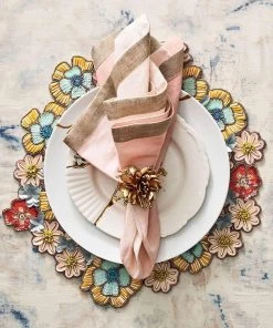 Kim Seybert Starburst Napkin Ring In Gold, Set Of 4