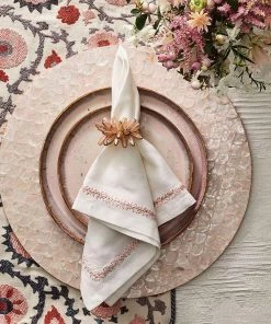 Kim Seybert Camellia Napkin Ring In Blush, Set Of 4 Napkin Rings