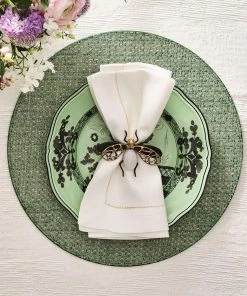 Kim Seybert Fly Away Napkin Ring In Black & Multi, Set Of 4