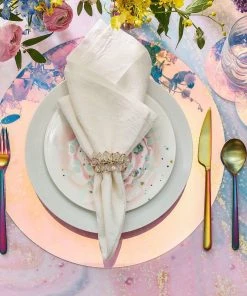 Kim Seybert Glow Napkin Ring In Iridescent, Set Of 4