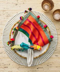 Kim Seybert Rio Napkin Ring In Multi, Set Of 4 Napkin Rings