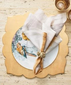 Kim Seybert Geode Napkin Rings In Gold, Set Of 4 In A Gift Box