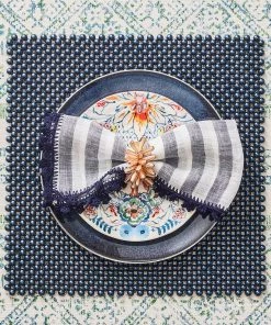 Kim Seybert Pearl Placemat In Navy, Set Of 4 Placemats