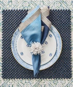 Kim Seybert Pearl Placemat In Navy, Set Of 4 Placemats
