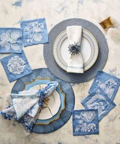 Kim Seybert Napkin Rings Brilliant Napkin Ring In Midnight & Silver, Set Of 4