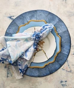 Kim Seybert Napkins Watercolor Napkin In White & Multi, Set Of 4