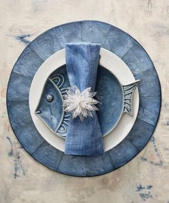 Kim Seybert Oxford Napkin In Periwinkle, Set Of 4 Napkins