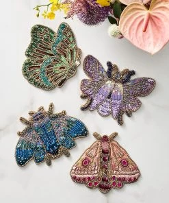 Kim Seybert Pheromone Drink Coasters In Multi, Set Of 4 In A Gift Bag